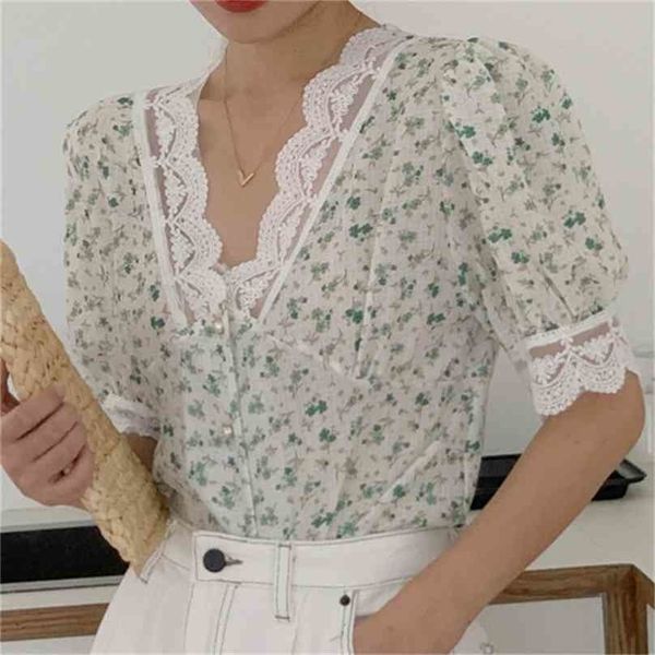 femme florals printing girls shirts retro blouse chic elegant v-neck patchwork slim lady ol blusas 210525, White
femme florals printing girls shirts retro blouse chic elegant v-neck patchwork slim lady ol blusas 210525, White