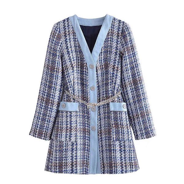 women's suits & blazers za women autumn fashion denim stitching tweed check blazer coat vintage long sleeve pockets female outerwear ch, White;black
women's suits & blazers za women autumn fashion denim stitching tweed check blazer coat vintage long sleeve pockets female outerwear ch, White;black