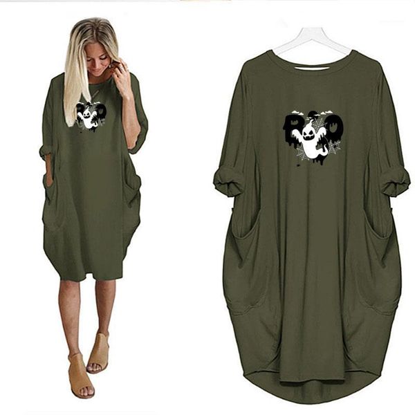 casual dresses halloween midi long sleeve ghost print pocket loose dress sundress party streetwear harajuku vestidos robes femme, Black;gray
casual dresses halloween midi long sleeve ghost print pocket loose dress sundress party streetwear harajuku vestidos robes femme, Black;gray