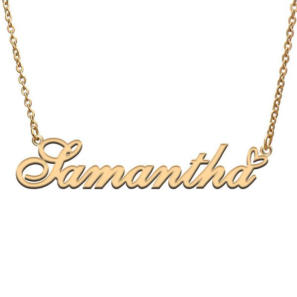 pendant necklaces samantha love heart name necklace personalized gold plated stainless steel collar for women girls friends birthday wedding, Silver
pendant necklaces samantha love heart name necklace personalized gold plated stainless steel collar for women girls friends birthday wedding, Silver