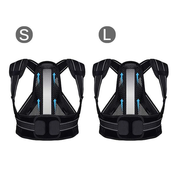 back support posture corrector adjustable breathable brace elastic trainer straightener shoulder pain relieving, Black;blue
back support posture corrector adjustable breathable brace elastic trainer straightener shoulder pain relieving, Black;blue
