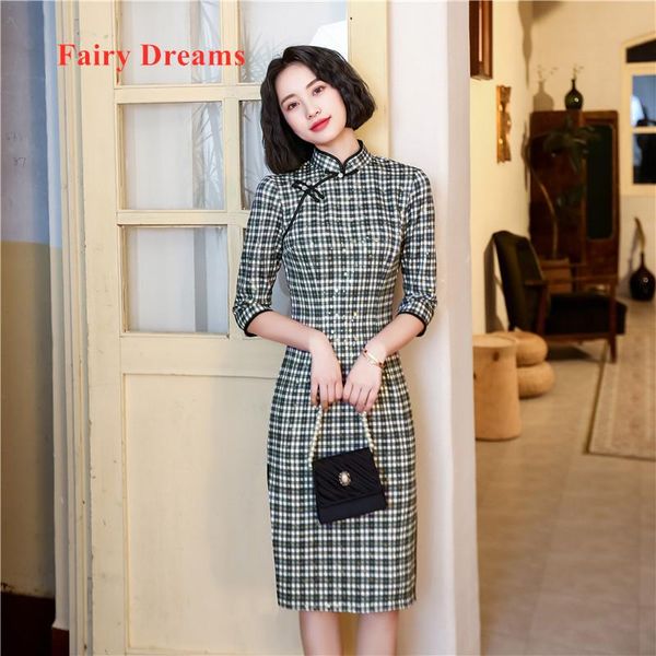 autumn and winter bronzing suede chinese cheongsam daily small clear plaid women qipao slimming half slevee lady dress ethnic clothing, Red
autumn and winter bronzing suede chinese cheongsam daily small clear plaid women qipao slimming half slevee lady dress ethnic clothing, Red