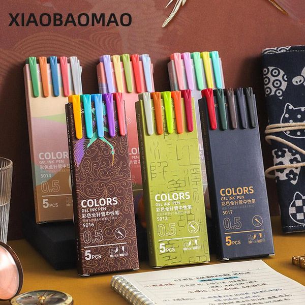 5pcs/box morandi retro dark colored gel pens 0.5mm fine point dark-red/green/brown/blue black for handbook notes
5pcs/box morandi retro dark colored gel pens 0.5mm fine point dark-red/green/brown/blue black for handbook notes