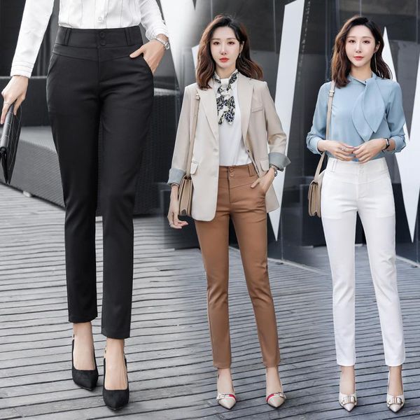 women's pants & capris high waist office lady korean fashion ladies full-length straight women formal work wear solid trousers, Black;white
women's pants & capris high waist office lady korean fashion ladies full-length straight women formal work wear solid trousers, Black;white