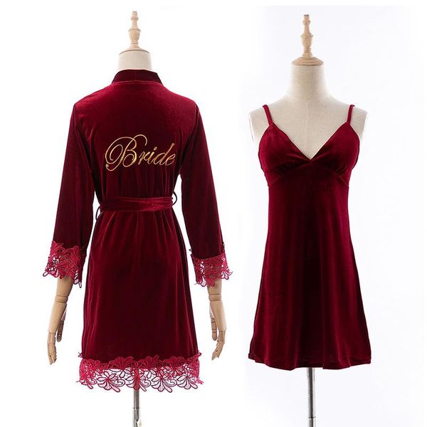 embroidery letter bride bridesmaid wedding robe women velour gown 2pcs nighty&robe suit soft lace patchwork kimono bathrobe women's sle, Black;red
embroidery letter bride bridesmaid wedding robe women velour gown 2pcs nighty&robe suit soft lace patchwork kimono bathrobe women's sle, Black;red