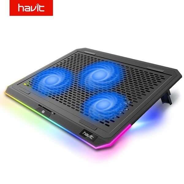 havit rgb lapcooling pad with 3 quiet fans and touch control, pure metal panel portable cooler for 15.6-17 inch pads
havit rgb lapcooling pad with 3 quiet fans and touch control, pure metal panel portable cooler for 15.6-17 inch pads