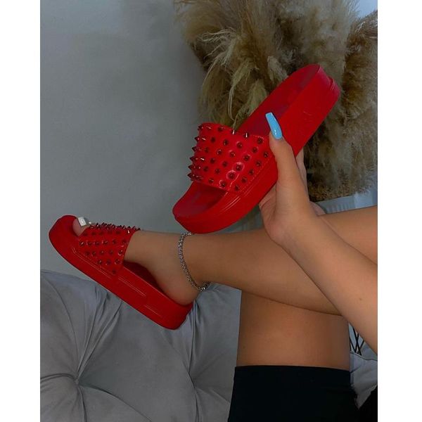 slippers 2021 summer rivet sandals open toe solid color outdoor mid heel women's shoes plus size 43, Black
slippers 2021 summer rivet sandals open toe solid color outdoor mid heel women's shoes plus size 43, Black