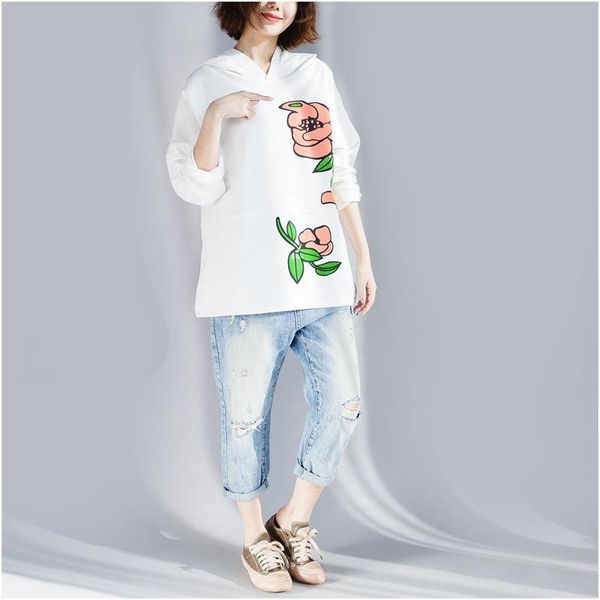 women's hoodies & sweatshirts quzihua 2021 simple loose floral print long sleeve hooded plus size women spring, Black
women's hoodies & sweatshirts quzihua 2021 simple loose floral print long sleeve hooded plus size women spring, Black
