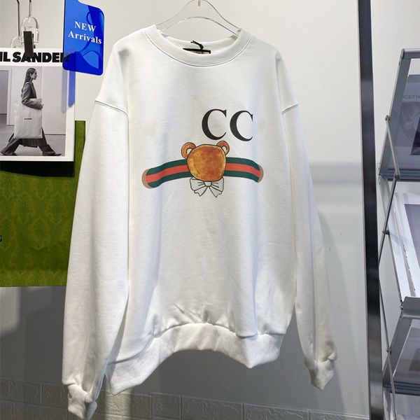 2021 early autumn new cartoon bear head print round neck pullover sweater men's and women's casual loose long sleeve top, Black
2021 early autumn new cartoon bear head print round neck pullover sweater men's and women's casual loose long sleeve top, Black