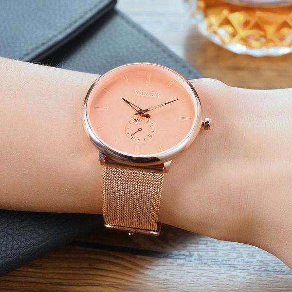 wristwatches rose gold ladies watch mesh strap women watches stainless steel dress clock simple fashion woman's wrist, Slivery;brown
wristwatches rose gold ladies watch mesh strap women watches stainless steel dress clock simple fashion woman's wrist, Slivery;brown