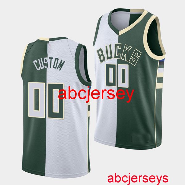 stitched milwaukee custom #00 split association & icon white green jersey any name number, Black
stitched milwaukee custom #00 split association & icon white green jersey any name number, Black