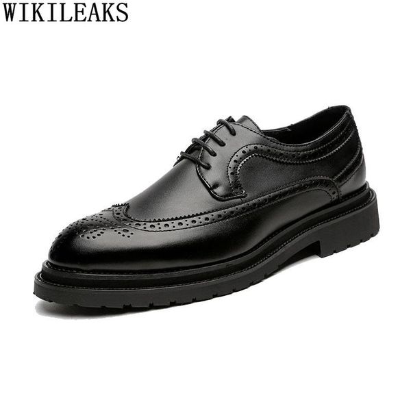 business suit brogue shoes men office 2021 dress leather formal wedding zapatos de vestir los hombres, Black
business suit brogue shoes men office 2021 dress leather formal wedding zapatos de vestir los hombres, Black