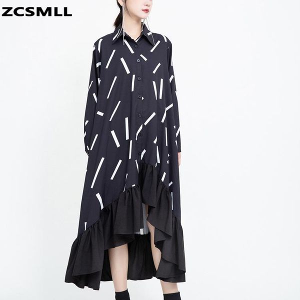 casual dresses print dress korea women's 2021 autumn expandable irregular long sleeve ruffle plus size clothing for women, Black;gray
casual dresses print dress korea women's 2021 autumn expandable irregular long sleeve ruffle plus size clothing for women, Black;gray