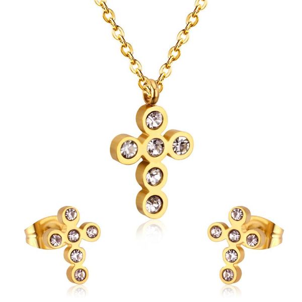 earrings & necklace 316l stainless steel fashion temperament all-match with zircon cross cutting suit ladies wedding jewelry set no fade, Silver
earrings & necklace 316l stainless steel fashion temperament all-match with zircon cross cutting suit ladies wedding jewelry set no fade, Silver