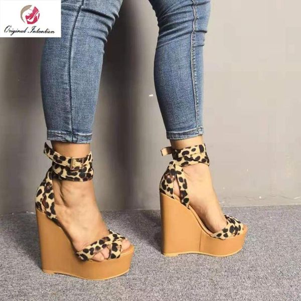 dress shoes original intention stylish women sandals platform wedge cross-tied high-quality leopard woman plus size 4-15, Black
dress shoes original intention stylish women sandals platform wedge cross-tied high-quality leopard woman plus size 4-15, Black