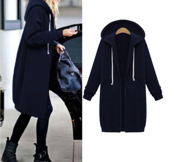 women's hoodies & sweatshirts autumn winter casual women long sweatshirt coat zip up outerwear hooded jacket plus size velvet outwear, Black
women's hoodies & sweatshirts autumn winter casual women long sweatshirt coat zip up outerwear hooded jacket plus size velvet outwear, Black