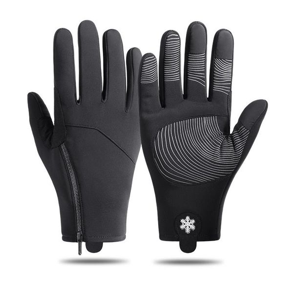 cycling gloves winter outdoor men's diagonal zipper waterproof warm skiing touch screen non-slip bicycle, Black
cycling gloves winter outdoor men's diagonal zipper waterproof warm skiing touch screen non-slip bicycle, Black