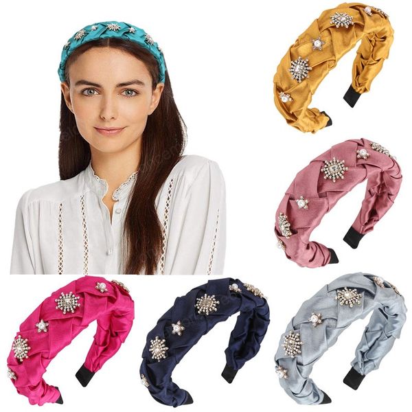 2021 fashion rhinestone pearl stain weaving headbands for women girls headband hair accessories ladies vinatge headwear, Silver
2021 fashion rhinestone pearl stain weaving headbands for women girls headband hair accessories ladies vinatge headwear, Silver