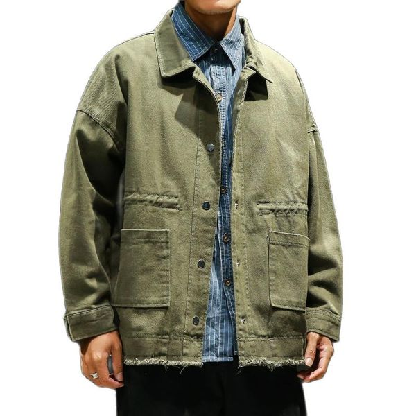 men's jackets jacket men cotton casual coat loose streetwear solid trun down collar fashion spring autumn mens coats, Black;brown
men's jackets jacket men cotton casual coat loose streetwear solid trun down collar fashion spring autumn mens coats, Black;brown