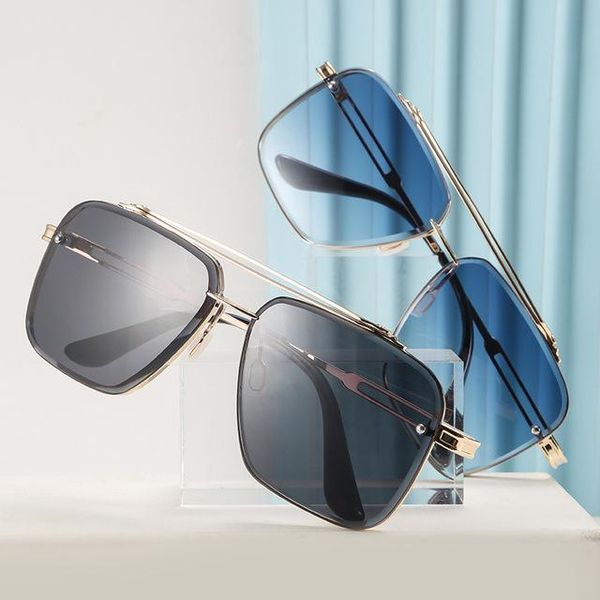sunglasses brand design men square women retro metal double beam trimmed lenses trendy men's driving sun glasses shades 2021, White;black
sunglasses brand design men square women retro metal double beam trimmed lenses trendy men's driving sun glasses shades 2021, White;black