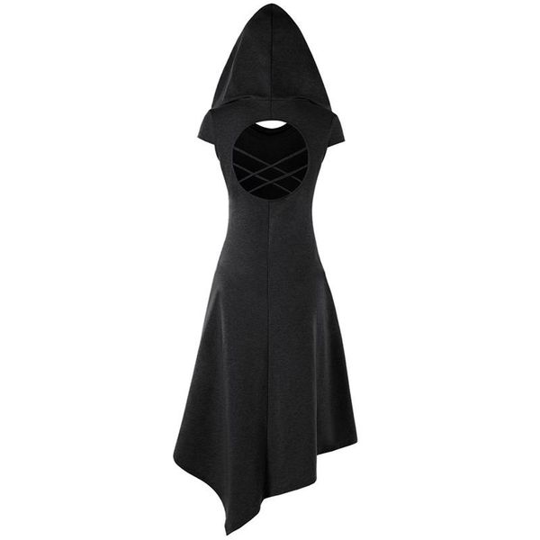 womens dresses vintage gothic hooded cut out midi dress ladies silm fit batas blusas feminina casual vestidos mujer 2021, Black;gray
womens dresses vintage gothic hooded cut out midi dress ladies silm fit batas blusas feminina casual vestidos mujer 2021, Black;gray