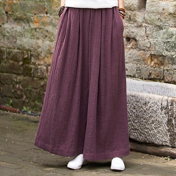 wide leg elastic waist trouser womens pant summer casual cotton linen soft loose, Black;white
wide leg elastic waist trouser womens pant summer casual cotton linen soft loose, Black;white