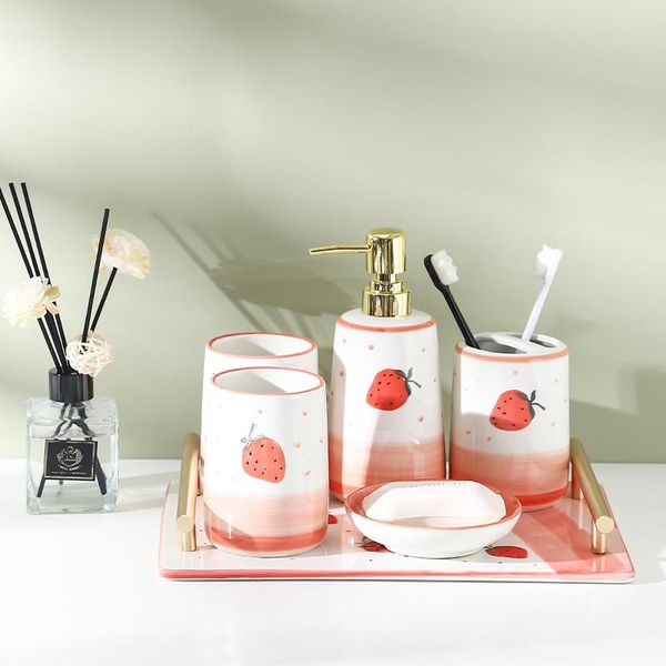 light luxury bathroom five-piece mouthwash cup wash set ceramic toothbrush supplies decor bath accessory
light luxury bathroom five-piece mouthwash cup wash set ceramic toothbrush supplies decor bath accessory