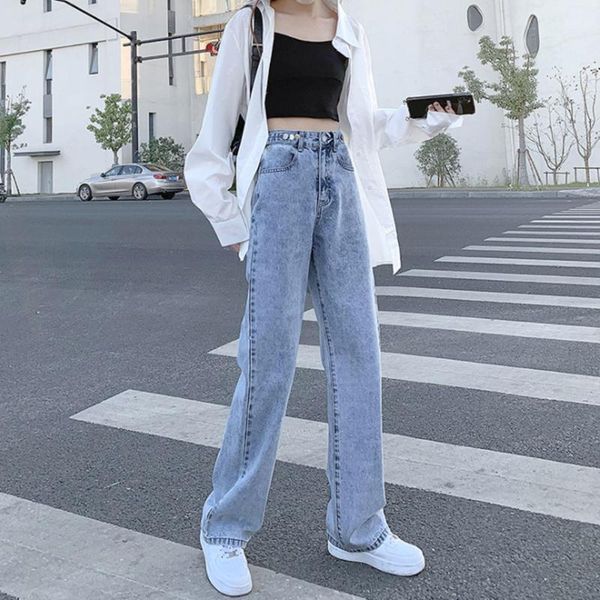 women's jeans wide leg for women bottom baggy mom denim pants high waist full length clothing trousers vintage streetwear pantalon femm, Blue
women's jeans wide leg for women bottom baggy mom denim pants high waist full length clothing trousers vintage streetwear pantalon femm, Blue