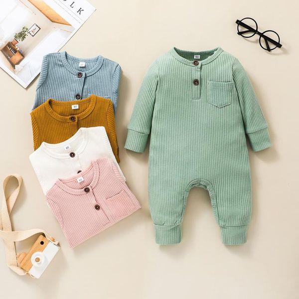 jumpsuits baby boy girl cotton romper long sleeve knitted ribbed clothes rompers solid color toddler infant clothing, Blue
jumpsuits baby boy girl cotton romper long sleeve knitted ribbed clothes rompers solid color toddler infant clothing, Blue