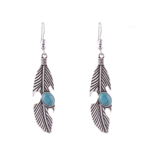 women's feather shape tibetan silver turquoise charm earrings dymtqe059 fashion gift national style women diy earring, Golden
women's feather shape tibetan silver turquoise charm earrings dymtqe059 fashion gift national style women diy earring, Golden