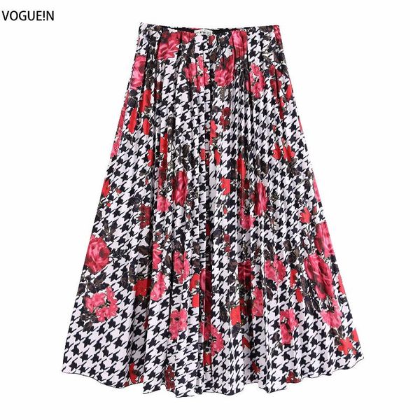 skirts voguein womens vintage houndstooth floral print pleated elastic a-line midi skirt wholesale, Black
skirts voguein womens vintage houndstooth floral print pleated elastic a-line midi skirt wholesale, Black