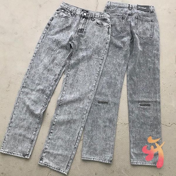 men's jeans we11done metal design washed gray welldone high street fashion cowboy trousers, Blue
men's jeans we11done metal design washed gray welldone high street fashion cowboy trousers, Blue