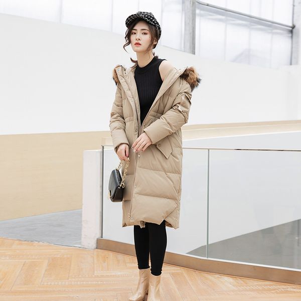 Women's Down & Parkas Jacket White Duck Coat Long Winter Korean Hooded Puffer Chaqueta Mujer 6812 YY1317 D6JL, Black
Women's Down & Parkas Jacket White Duck Coat Long Winter Korean Hooded Puffer Chaqueta Mujer 6812 YY1317 D6JL, Black