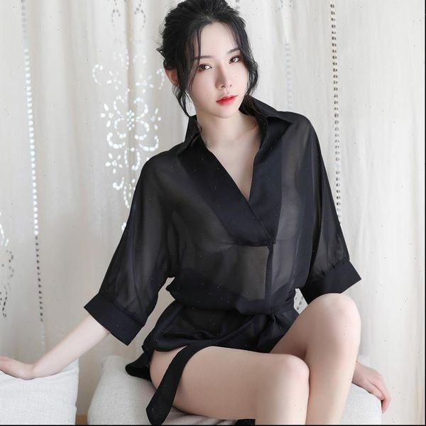 Sexy Underwear Cute Seduction Womens Sleepwears Deep V Medium Sleeve Thin Chiffon Shirt Women Sleepshirt Sleeping Gown, Black;red
Sexy Underwear Cute Seduction Womens Sleepwears Deep V Medium Sleeve Thin Chiffon Shirt Women Sleepshirt Sleeping Gown, Black;red