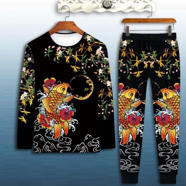 men's tracksuits autumn casual sports suit fashion carp pattern 3d printed round neck male clothes long-sleeved t-shirt trousers 2pcs s, Gray
men's tracksuits autumn casual sports suit fashion carp pattern 3d printed round neck male clothes long-sleeved t-shirt trousers 2pcs s, Gray