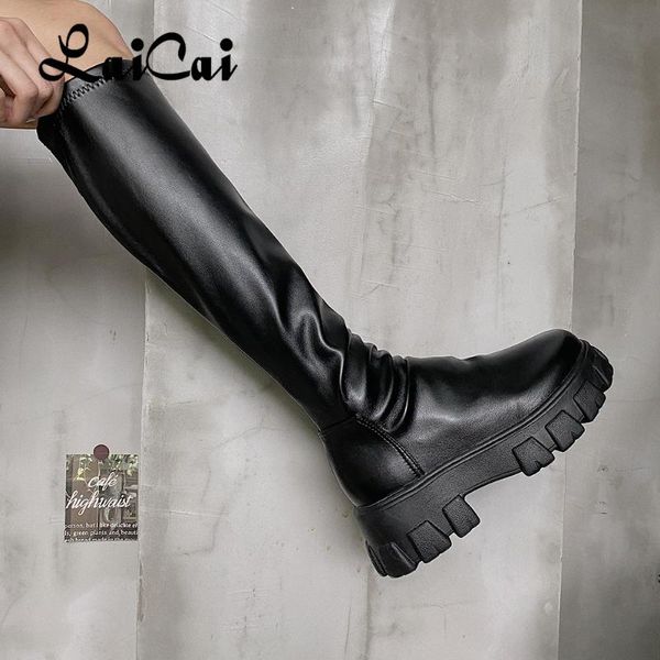 laicai waterproof thick-soled women shoes 2021 round toe non-slip british style low knee boots fashionable all-match, Black
laicai waterproof thick-soled women shoes 2021 round toe non-slip british style low knee boots fashionable all-match, Black