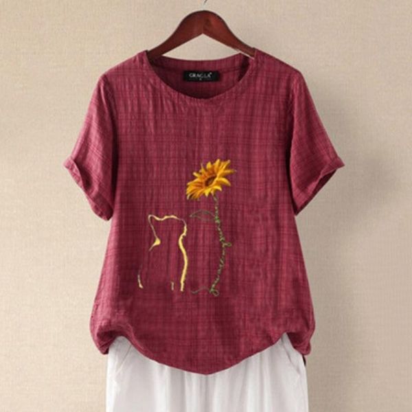 5xl women clothing plus size linen blouses short sleeve cotton o-neck print blouse shirt tunics blusas mujer de moda 2021 women's & shi, White
5xl women clothing plus size linen blouses short sleeve cotton o-neck print blouse shirt tunics blusas mujer de moda 2021 women's & shi, White