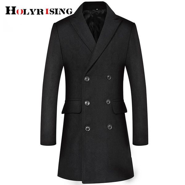men's wool & blends holyrising men coat double-breasted jacket m-3xl fashion outerwear warm man casual overcoat pea 19033-5, Black
men's wool & blends holyrising men coat double-breasted jacket m-3xl fashion outerwear warm man casual overcoat pea 19033-5, Black