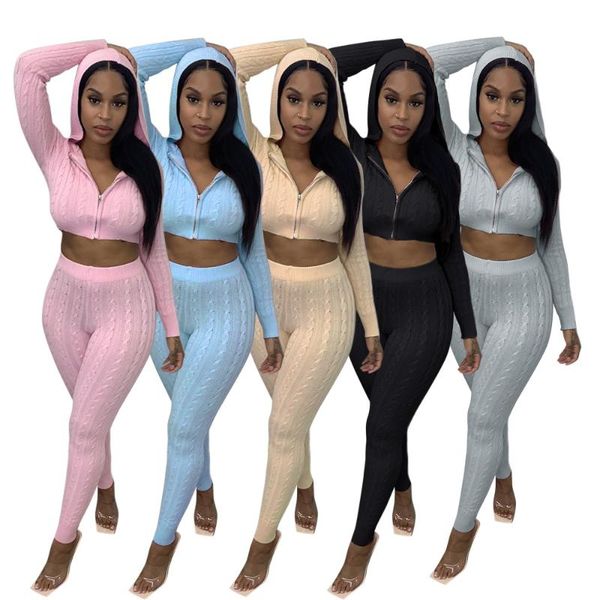women's two piece pants a6738 european and american autumn winter casual solid color sweater hat zipper coat trousers set two-piece spo, White
women's two piece pants a6738 european and american autumn winter casual solid color sweater hat zipper coat trousers set two-piece spo, White