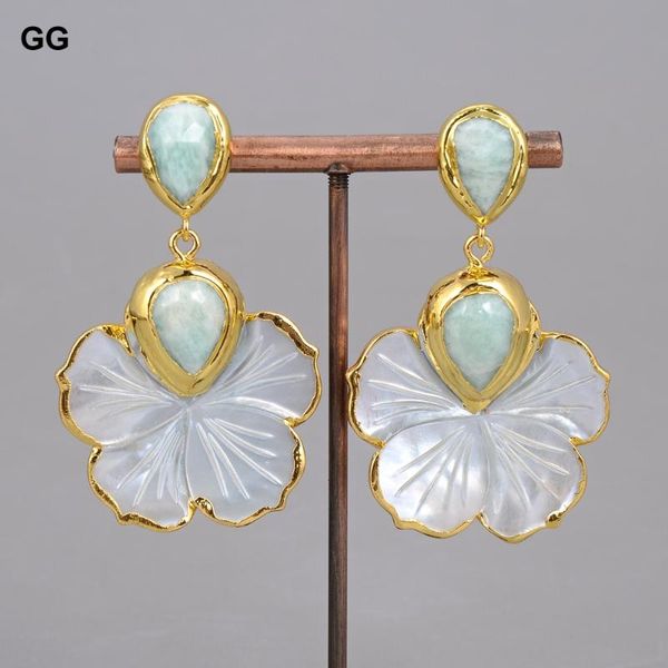 white mother of pearl shell carved flower amazonite stud dangle earrings trendy style for women & chandelier, Silver
white mother of pearl shell carved flower amazonite stud dangle earrings trendy style for women & chandelier, Silver