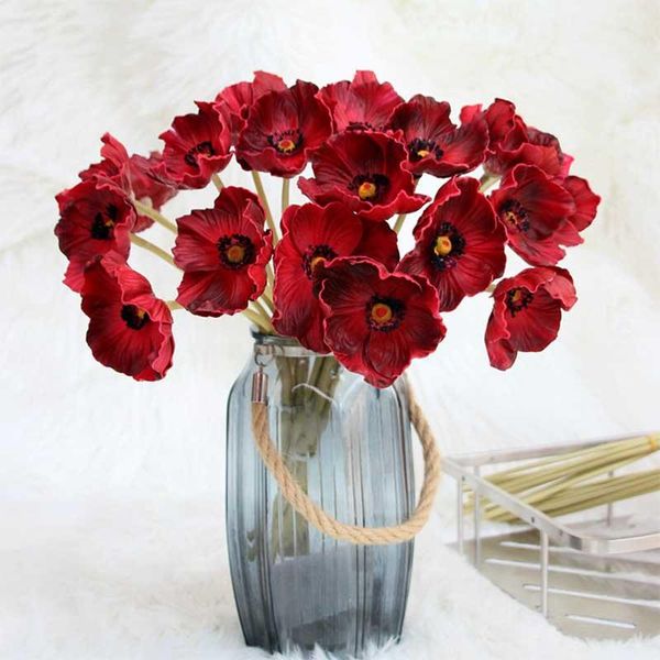 decorative flowers & wreaths real touch 10heads/1bundle pu artificial poppy flower wedding party multicolor fake plants diy bouque home deco
decorative flowers & wreaths real touch 10heads/1bundle pu artificial poppy flower wedding party multicolor fake plants diy bouque home deco