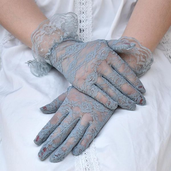 five fingers gloves mesh fishnet female five-finger short lace thin dance retro party black white, Blue;gray
five fingers gloves mesh fishnet female five-finger short lace thin dance retro party black white, Blue;gray