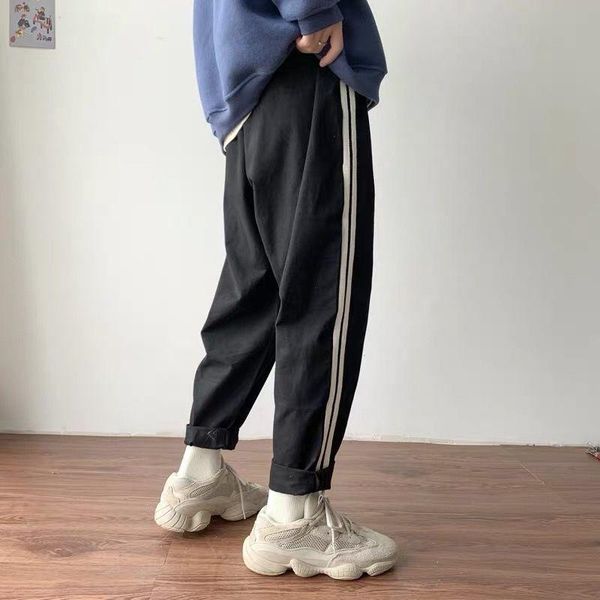 men's pants casual men loose straight ankle-length trousers patchwork striped summer breathable mens oversize korean ulzzang chic, Black
men's pants casual men loose straight ankle-length trousers patchwork striped summer breathable mens oversize korean ulzzang chic, Black