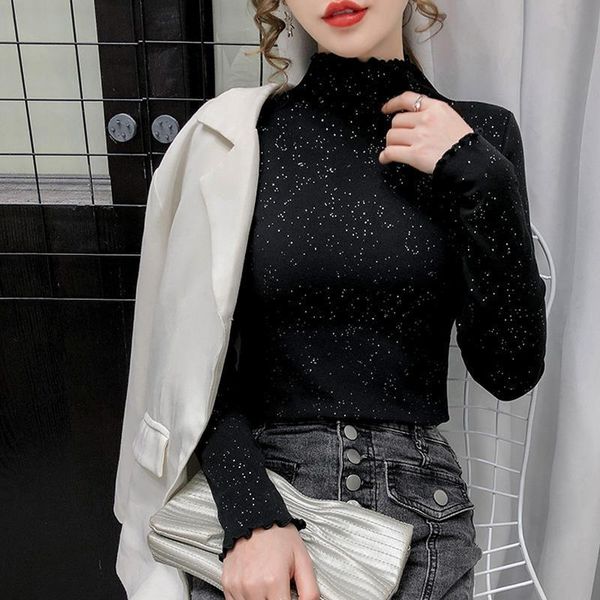 women's t-shirt woman tshirts turtleneck shirt long sleeve starry sky mujer camisetas, White
women's t-shirt woman tshirts turtleneck shirt long sleeve starry sky mujer camisetas, White