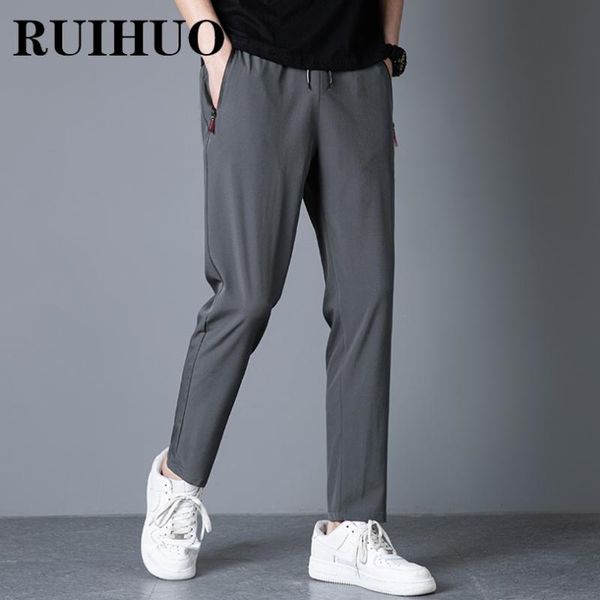 men's pants ruihuo 2021 solid casual men trousers joggers sweatpants hip hop streetwear male plus size m-5xl, Black
men's pants ruihuo 2021 solid casual men trousers joggers sweatpants hip hop streetwear male plus size m-5xl, Black