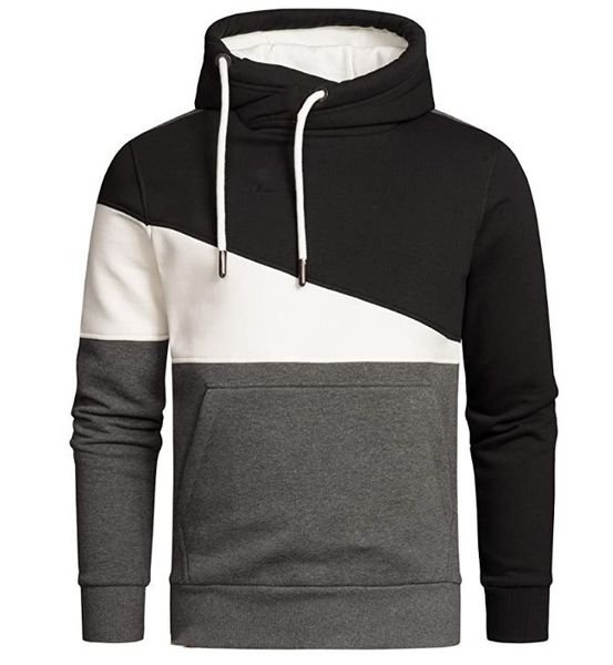 fashion fleece outdoor sports leisure color matching men's hooded pullover hoodies, Black
fashion fleece outdoor sports leisure color matching men's hooded pullover hoodies, Black