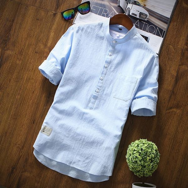 summer slae mens cotton breathable shirts stand collar buttons half sleeve casual shirt loose fit streetwear 3xl, White;black
summer slae mens cotton breathable shirts stand collar buttons half sleeve casual shirt loose fit streetwear 3xl, White;black