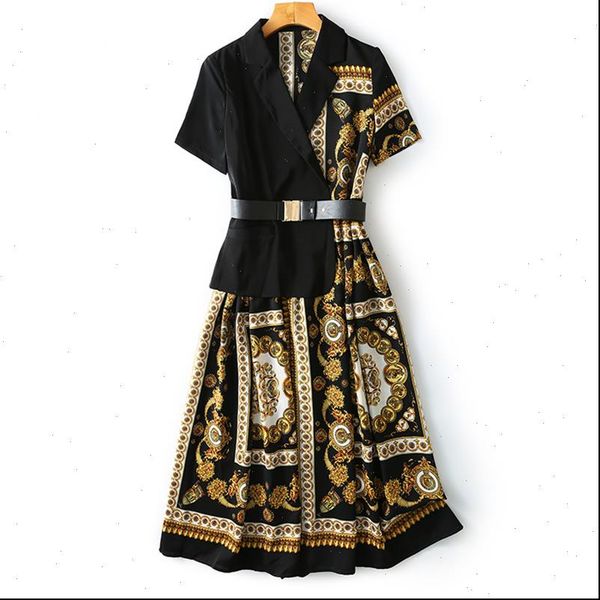 black print patchwork short sleeve women dress empire sash knee length summer d1947, Black;gray
black print patchwork short sleeve women dress empire sash knee length summer d1947, Black;gray