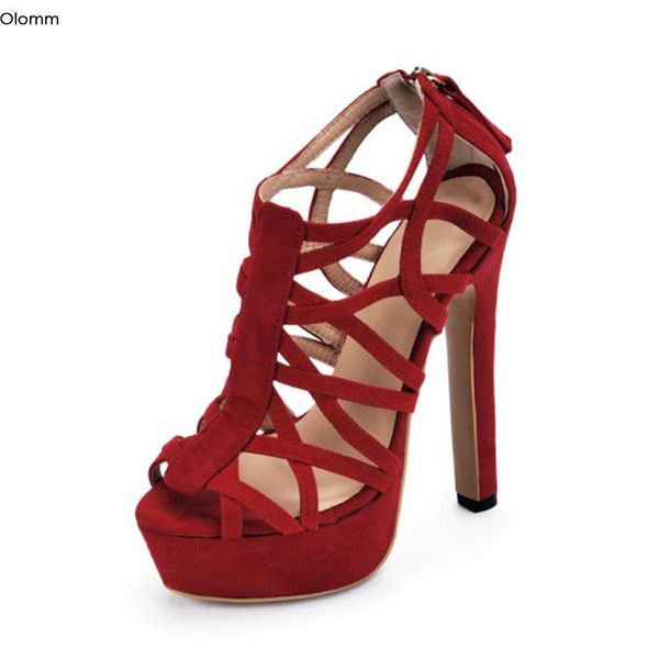dress shoes olomm handmade women platform sandals thin high heels open toe gorgeous red party us plus size 5-15, Black
dress shoes olomm handmade women platform sandals thin high heels open toe gorgeous red party us plus size 5-15, Black