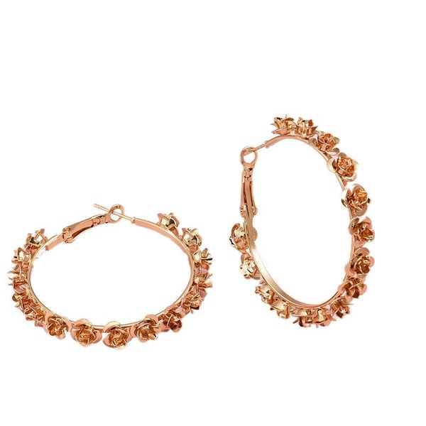 hoop & huggie 1 pair fashion gold rose flower circle earrings for women vintage round party jewelry gifts, Golden;silver
hoop & huggie 1 pair fashion gold rose flower circle earrings for women vintage round party jewelry gifts, Golden;silver